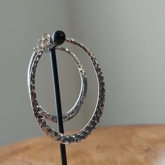 Studio Barse 925 Thai Sterling Silver Hoop Earring - Picture 4 of 5